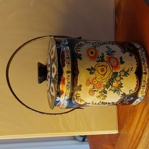 Vintage Floral Design w/ Handles Tin from Murray Allen Confections